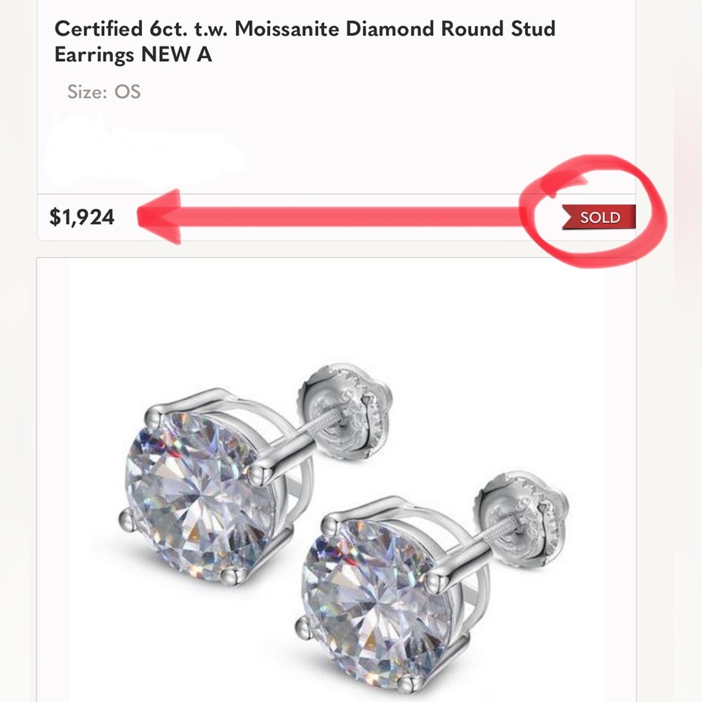 6ct Certified Classic Solid 925 Sterling Silver M… - image 3